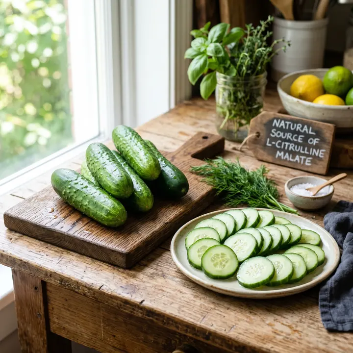 Cucumber, a cucurbit food source related to the citrulline in Memoclear