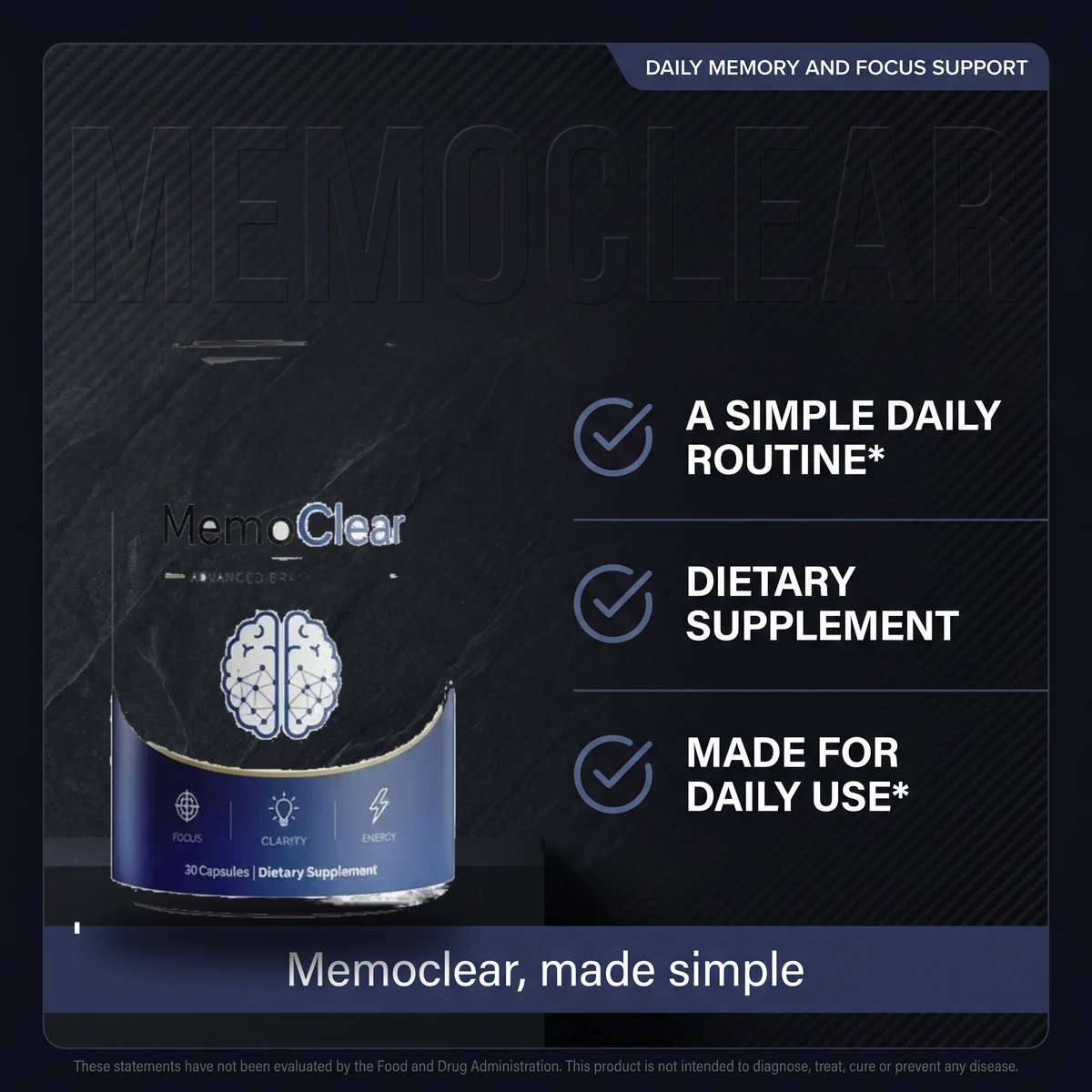 Why Memoclear: a simple daily routine brain support supplement