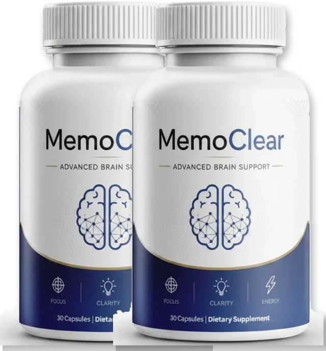 Memoclear two-bottle package label view