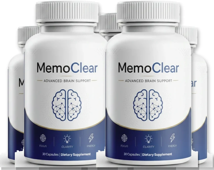 Memoclear six-bottle package label view